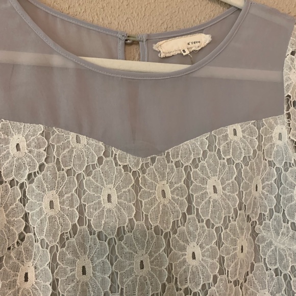 Modcloth gray lace eyelet small a’reve - Picture 2 of 5